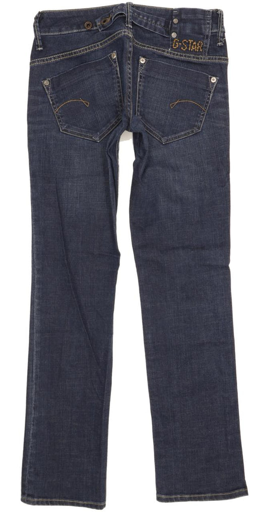 G-Star Women Blue Straight Slim Stretch Jeans W26 L30
