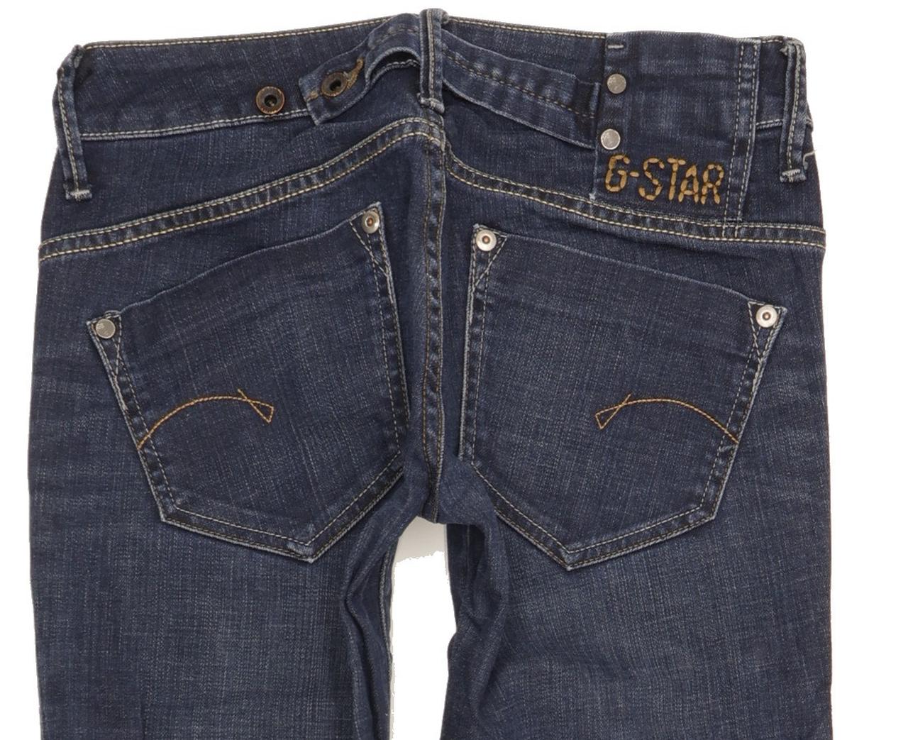 G-Star Women Blue Straight Slim Stretch Jeans W26 L30