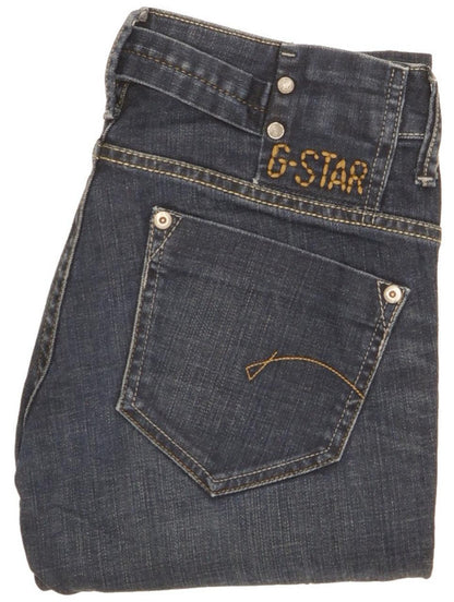 G-Star Women Blue Straight Slim Stretch Jeans W26 L30