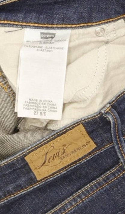 Levi's Slight Curve Women Blue Straight Classic Stretch Jeans W27 L30
