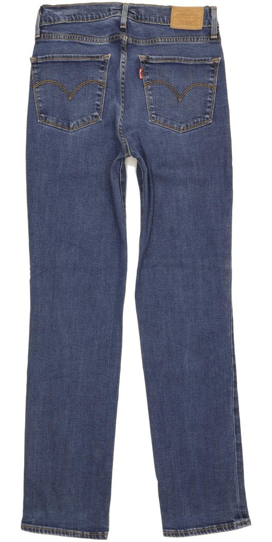 Levi's 724 Women Blue Straight Slim Stretch Jeans W27 L30