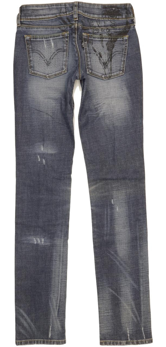 Levi's Women Blue Straight Slim Stretch Jeans W27 L33