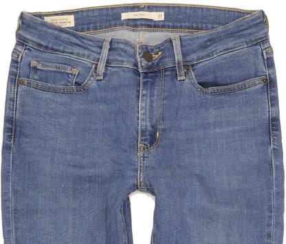 Levi's 711 Women Blue Skinny Slim Stretch Jeans W27 L30