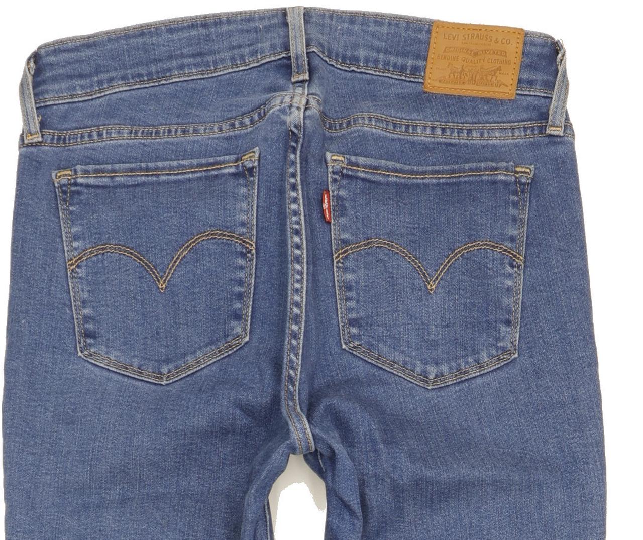 Levi's 711 Women Blue Skinny Slim Stretch Jeans W27 L30