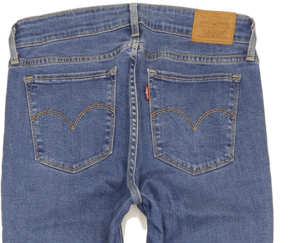 Levi's 711 Women Blue Skinny Slim Stretch Jeans W27 L30