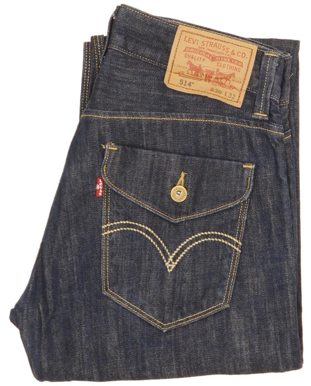 Levi's 514 Men Blue Straight Slim Jeans W30 L32