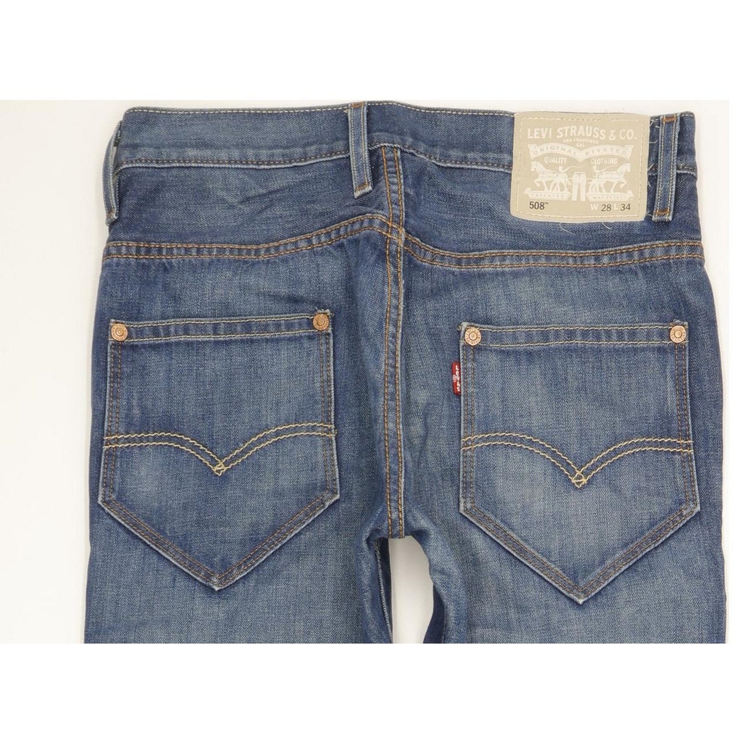 Levi's 508 Men Blue Straight Slim Jeans W28 L34