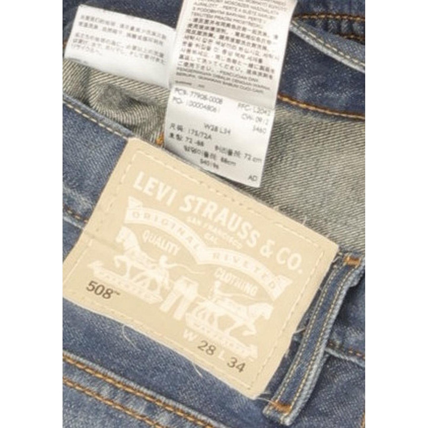 Levi's 508 Men Blue Straight Slim Jeans W28 L34