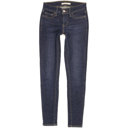 Levi's 710 Super Women Blue Skinny Slim Stretch Jeans W24 L28