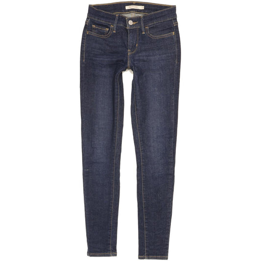 Levi's 710 Super Women Blue Skinny Slim Stretch Jeans W24 L28