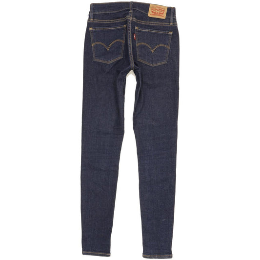 Levi's 710 Super Women Blue Skinny Slim Stretch Jeans W24 L28