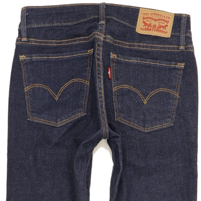 Levi's 710 Super Women Blue Skinny Slim Stretch Jeans W24 L28