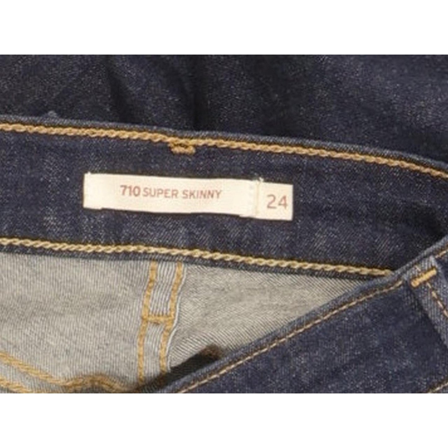 Levi's 710 Super Women Blue Skinny Slim Stretch Jeans W24 L28