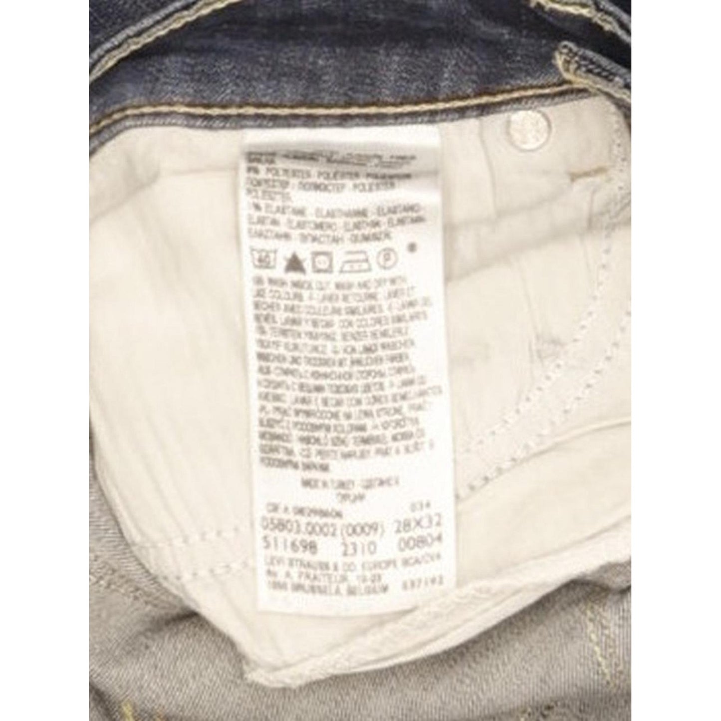 Levi's Bold Curve Women Blue Skinny Slim Stretch Jeans W28 L31