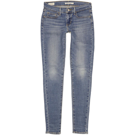Levi's 710 Super Women Blue Skinny Slim Stretch Jeans W27 L32