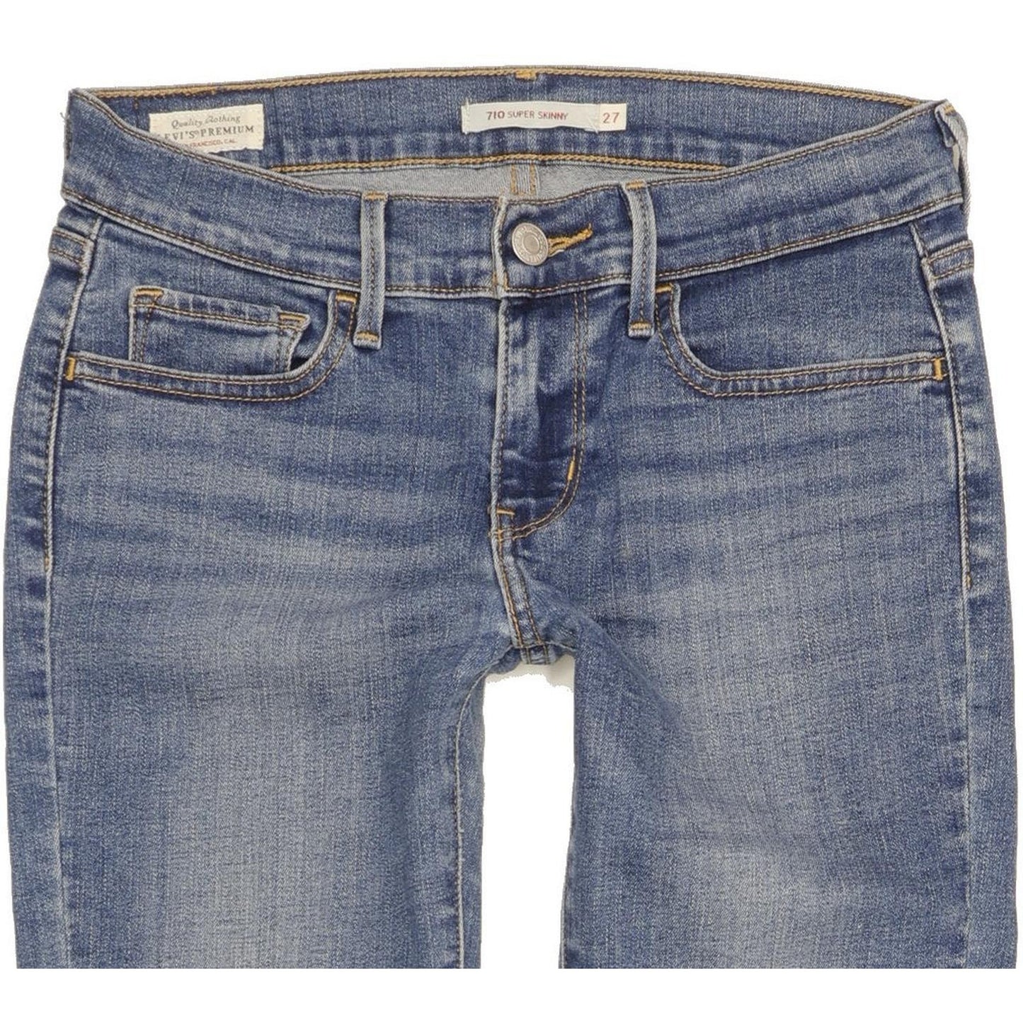 Levi's 710 Super Women Blue Skinny Slim Stretch Jeans W27 L32