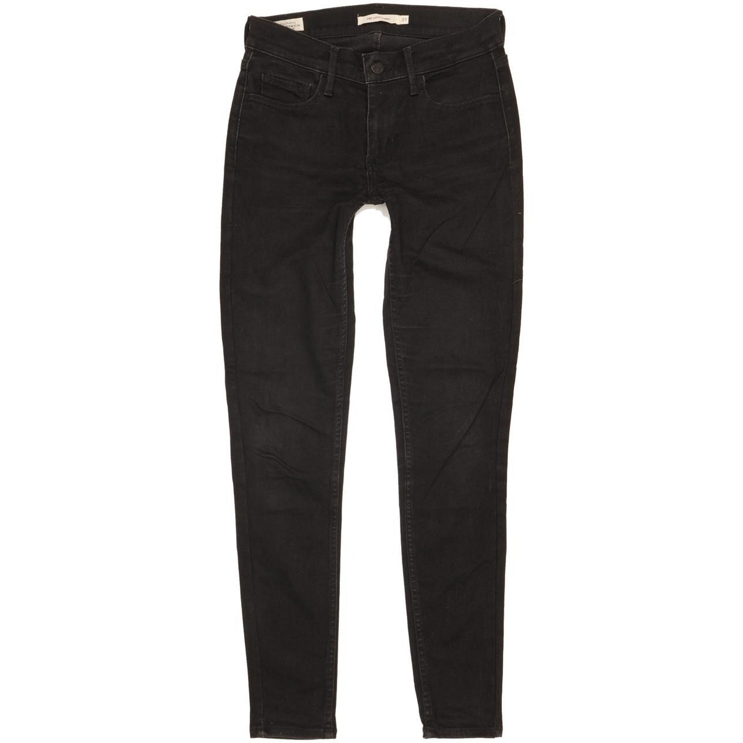 Levi's 710 Super Women Black Skinny Slim Stretch Jeans W27 L29
