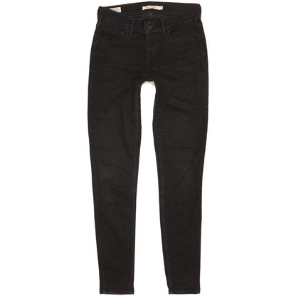 Levi's 710 Super Women Black Skinny Slim Stretch Jeans W27 L29