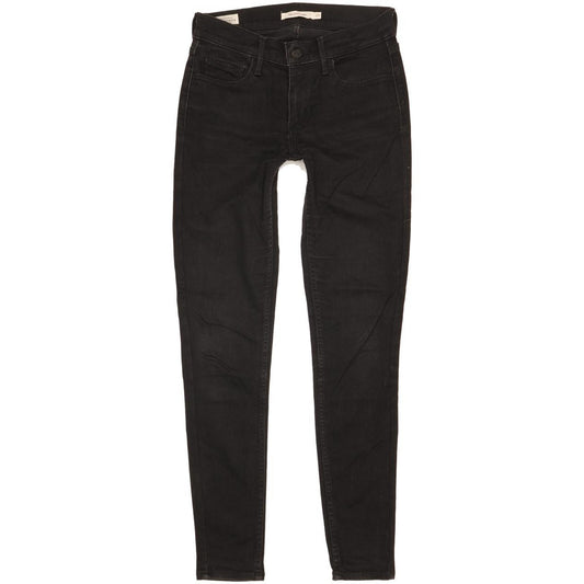 Levi's 710 Super Women Black Skinny Slim Stretch Jeans W27 L29