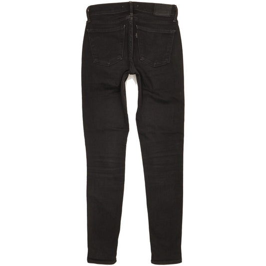Levi's 710 Super Women Black Skinny Slim Stretch Jeans W27 L29