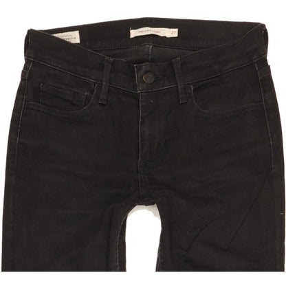 Levi's 710 Super Women Black Skinny Slim Stretch Jeans W27 L29