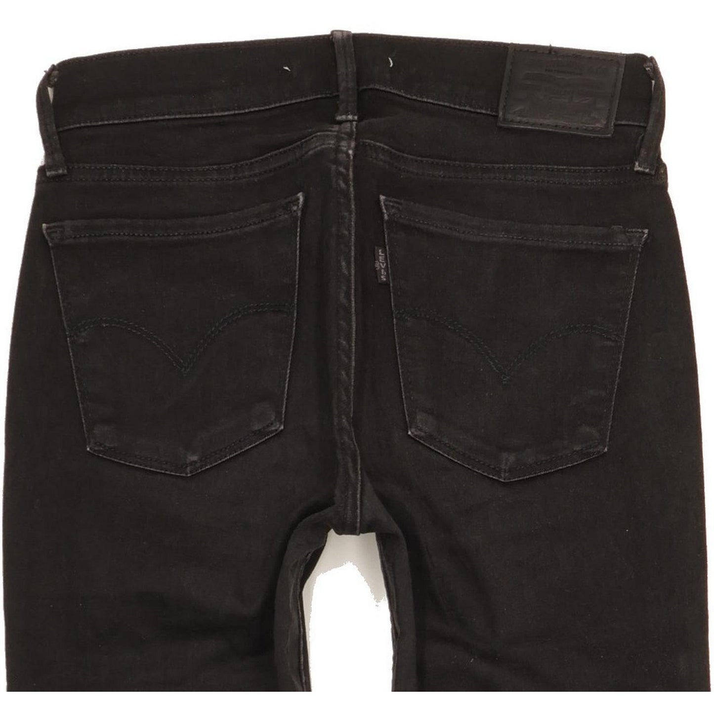 Levi's 710 Super Women Black Skinny Slim Stretch Jeans W27 L29