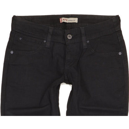 Levi's 473 Women Black Skinny Slim Stretch Jeans W29 L32