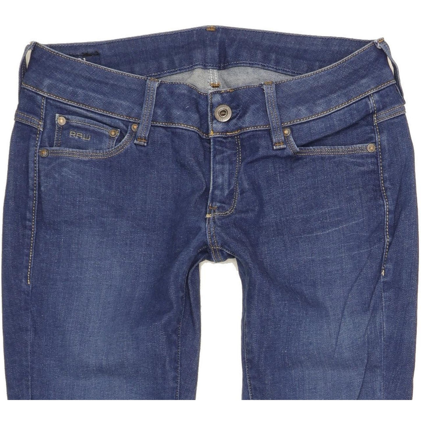 G-Star 3301 Low Women Blue Skinny Slim Stretch Jeans W25 L29