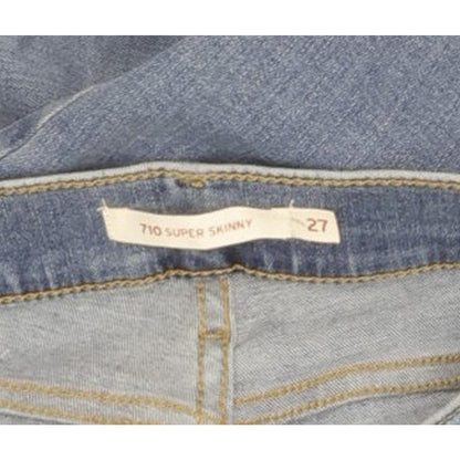 Levi's 710 Super Women Blue Skinny Slim Stretch Jeans W27 L29