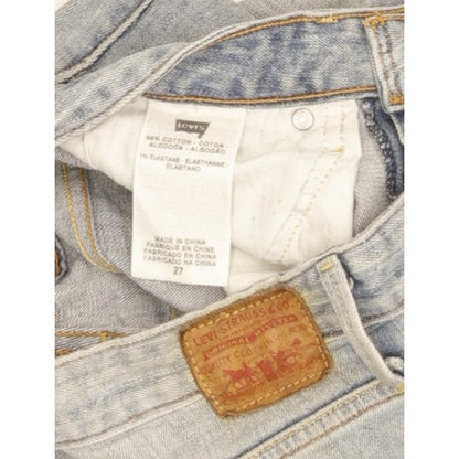 Levi's Women Blue Skinny Slim Boyfriend Stretch Jeans W27 L28