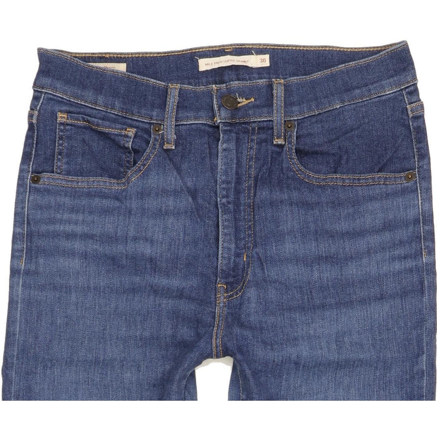 Levi's Mile Blue Skinny Slim Stretch Jeans High Waisted W30 L28