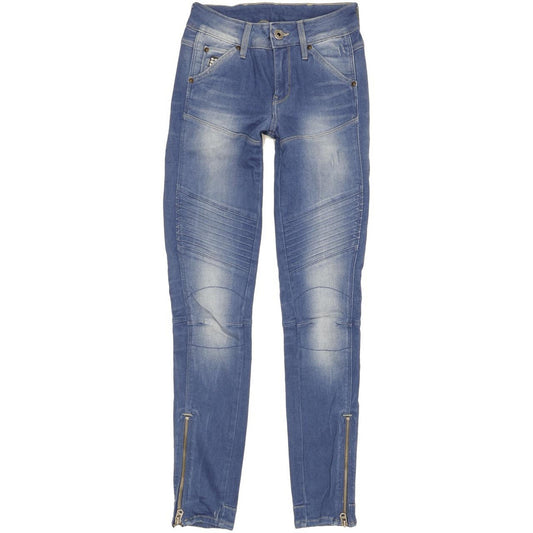 G-Star Custom 5620 Women Blue Skinny Slim Stretch Jeans W26 L32