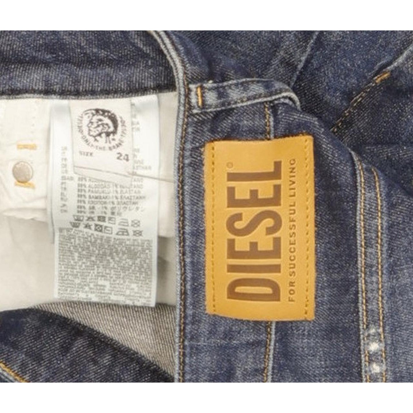Diesel D-Fayza Men Blue Skinny Loose Boyfriend Stretch Jeans W26 L32