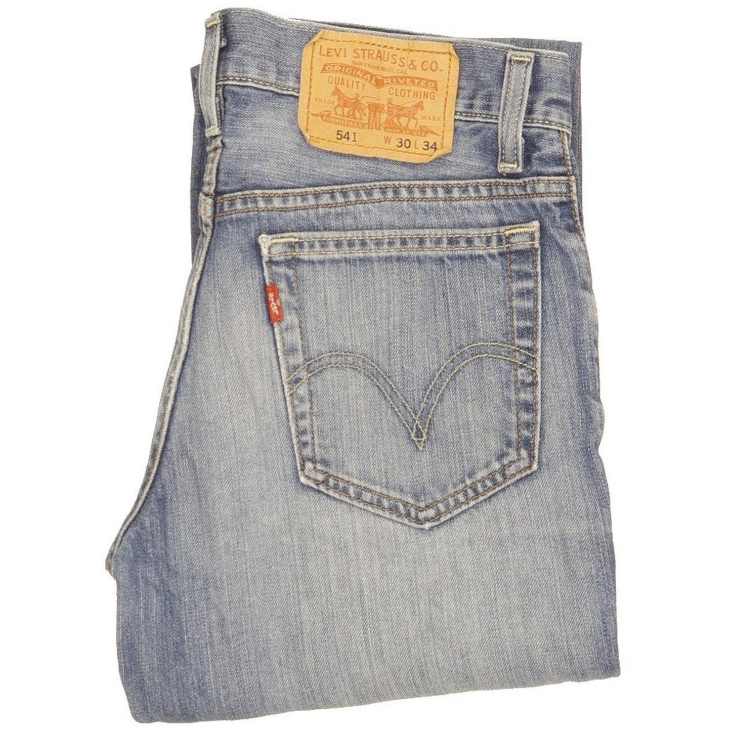 Levi's 541 Men Blue Straight Slim Stretch Jeans W30 L32