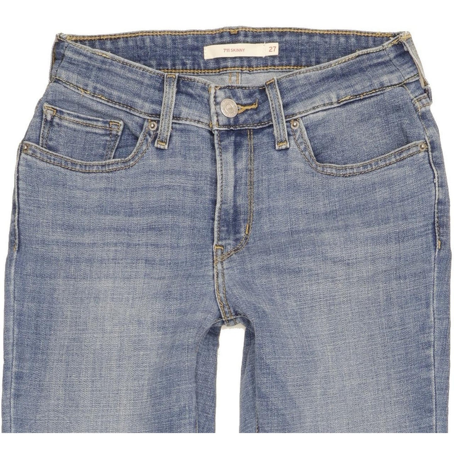 Levi's 711 Women Blue Skinny Slim Stretch Jeans W27 L28