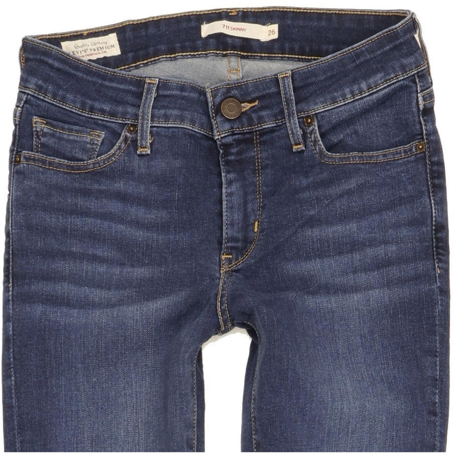 Levi's 711 Women Blue Skinny Slim Stretch Jeans W26 L30
