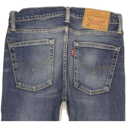 Levi's 510 Men Blue Skinny Slim Stretch Jeans W28 L27