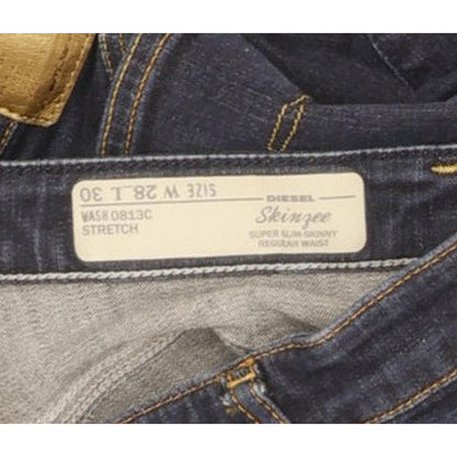 Diesel Skinzee 0813C Women Blue Skinny Slim Stretch Jeans W28 L29