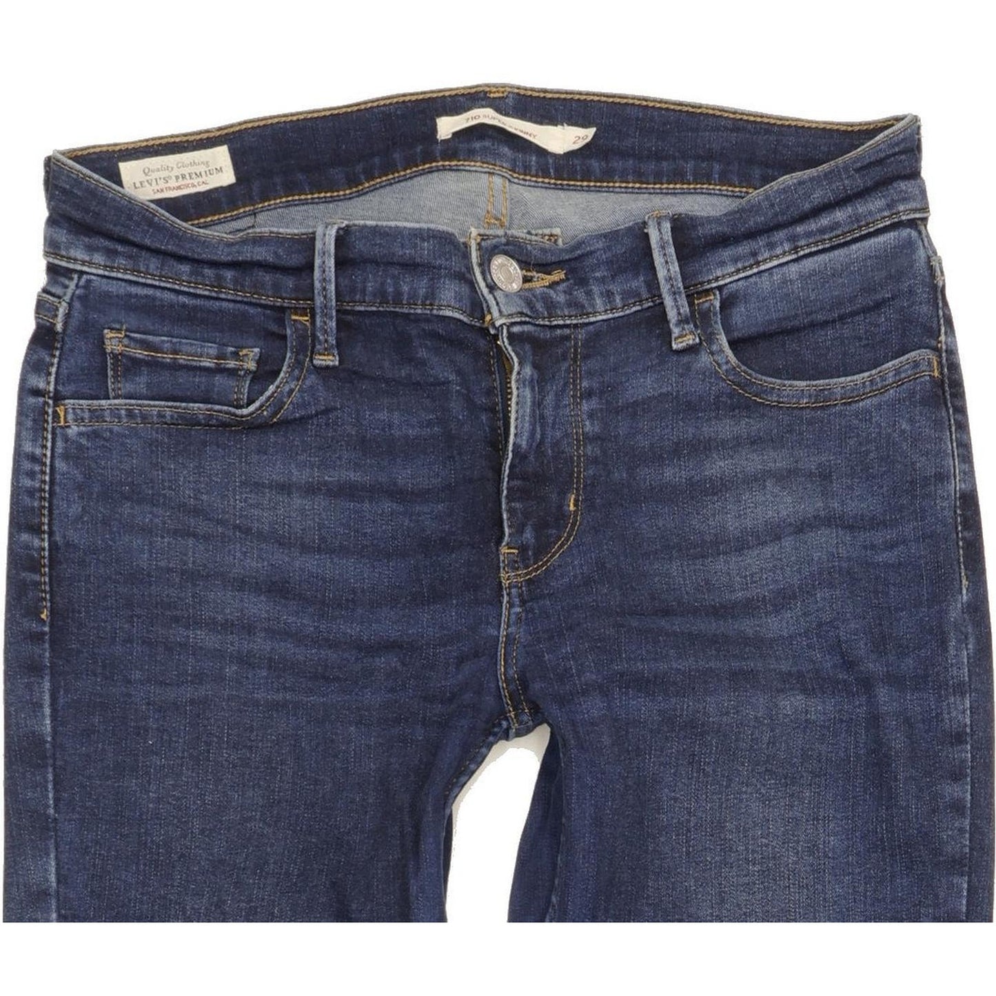 Levi's 710 Super Women Blue Skinny Slim Stretch Jeans W29 L32