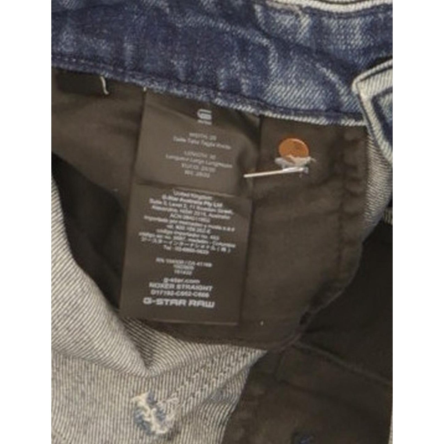 G-Star Noxer Men Blue Straight Slim Stretch Jeans W28 L30
