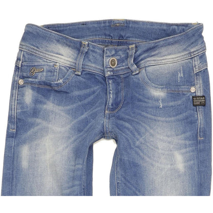 G-Star Lynn Women Blue Skinny Slim Stretch Jeans W27 L35