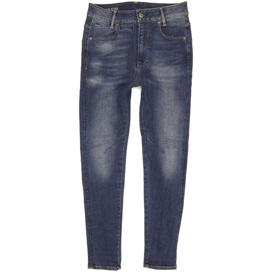 G-Star D-Staq Mid Blue Skinny Slim Boyfriend Stretch Jeans High Waisted W23 L30