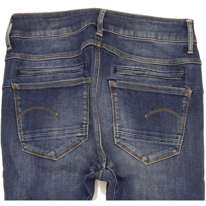 G-Star D-Staq Mid Blue Skinny Slim Boyfriend Stretch Jeans High Waisted W23 L30