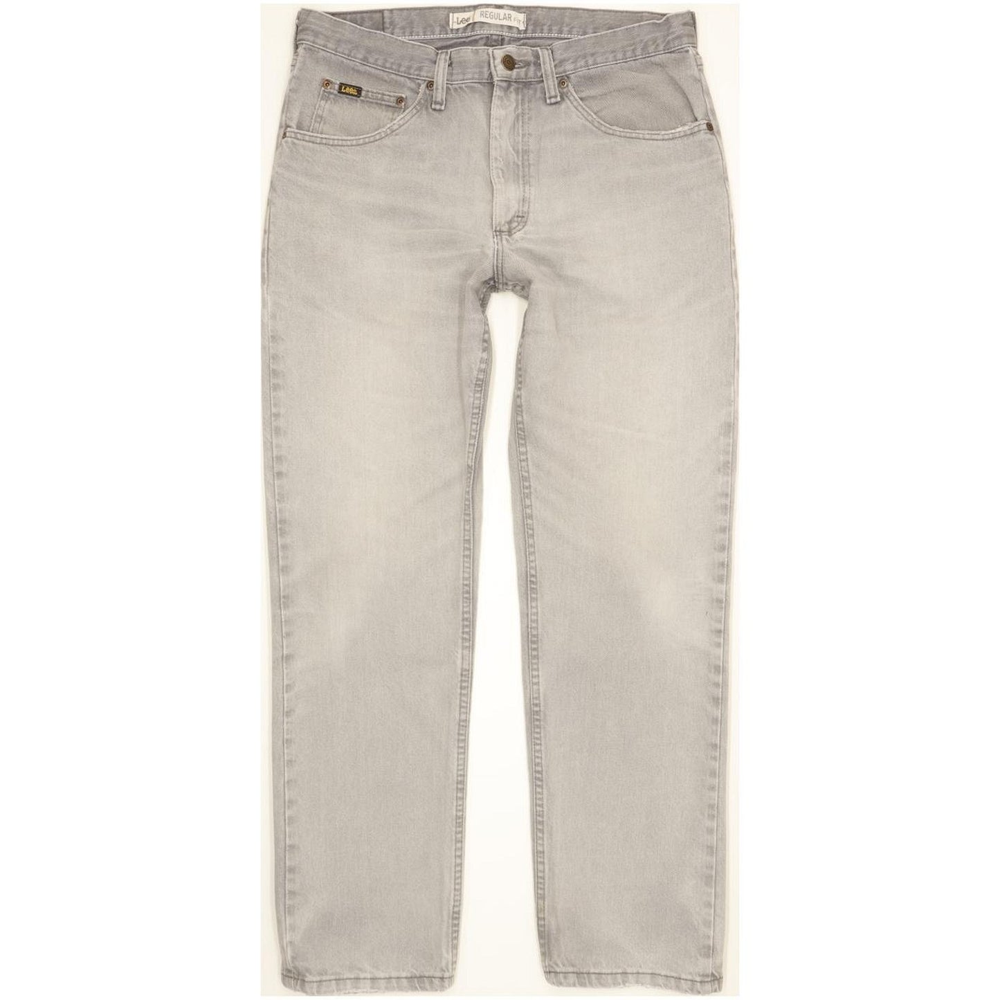 Lee Jim Men Grey Straight Regular Jeans W33 L31