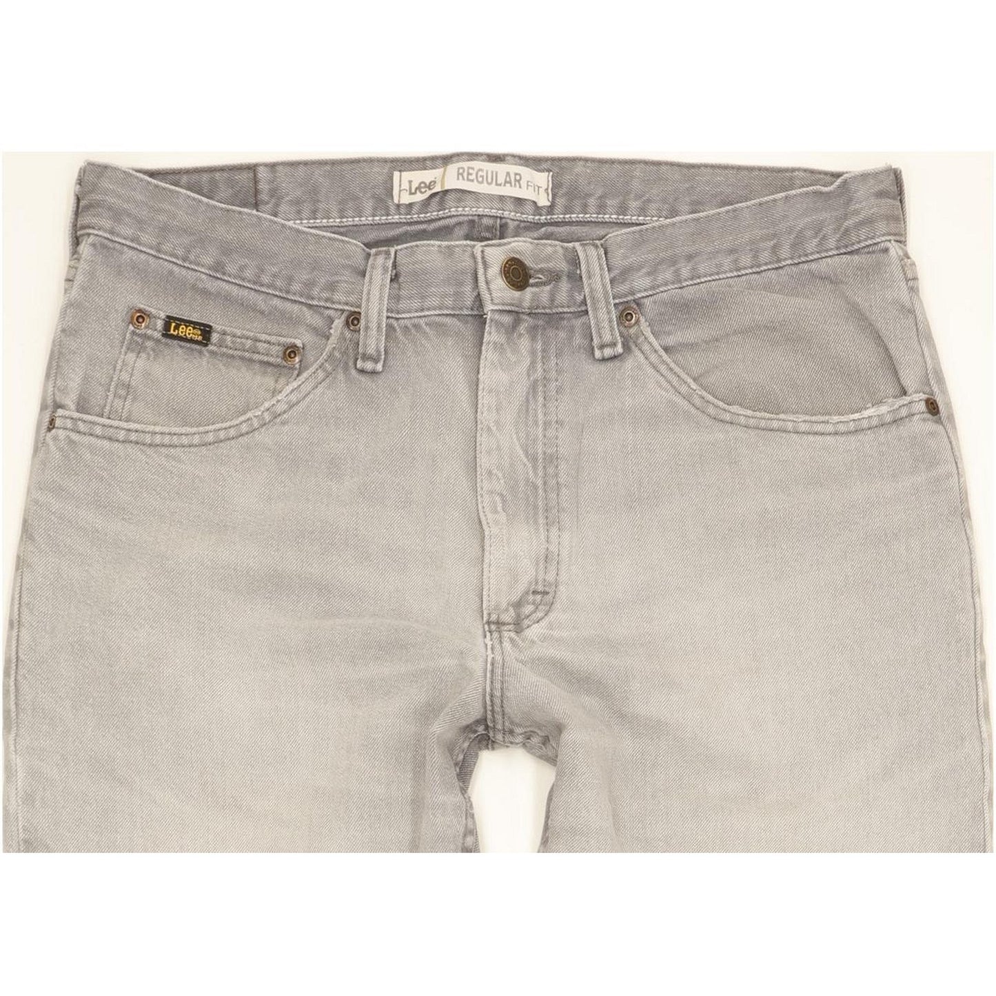 Lee Jim Men Grey Straight Regular Jeans W33 L31
