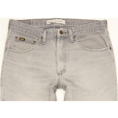 Lee Jim Men Grey Straight Regular Jeans W33 L31