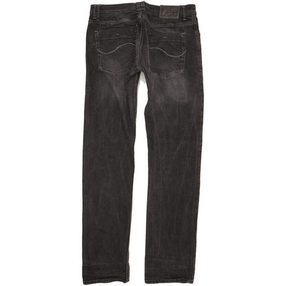 Lee Men Black Straight Regular Jeans W32 L34