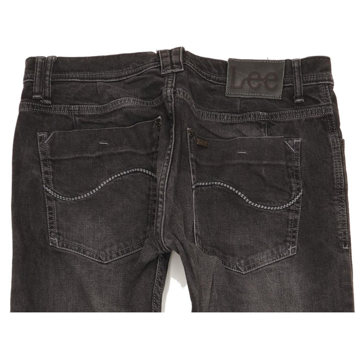 Lee Men Black Straight Regular Jeans W32 L34
