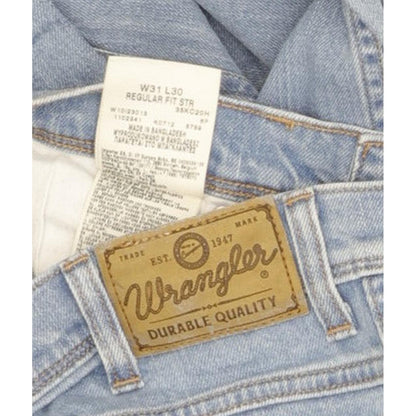 Wrangler Durable Quality Men Blue Straight Regular Stretch Jeans W31 L29