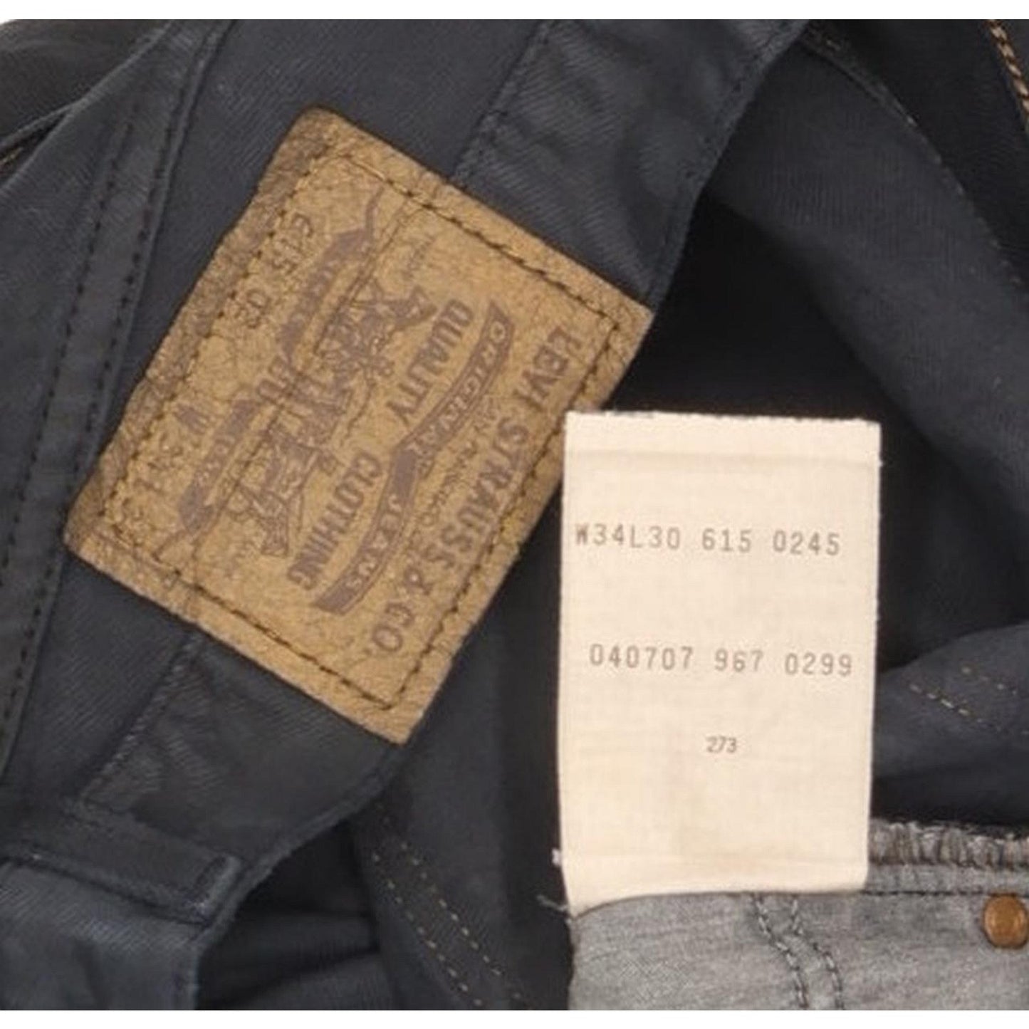 Levi's 615 Men Navy Straight Regular Jeans W33 L29